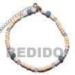 Coco, Shell, Limestone Handmade Anklets