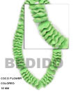 Coco Flower Neon Green Coco Beads
