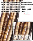 4-5mm Coco Heishe Tiger Coco Beads