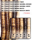 7-8mm Coco Heishe Black Coco Beads
