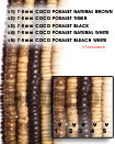 7-8mm Coco Pokalet Black Coco Beads