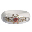 White Stained Wooden bangle Hand Painted Bangles