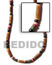 Bfj112nk - Bamboo Tube Natural Necklace