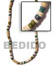 4-5 Mm Heishe Bleach Natural Necklace