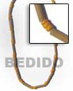 Bfj272nk - Bamboo Tube Natural Necklace