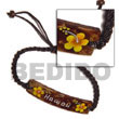 Macramie Nat. Brown Coco Macrame Bracelet