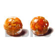 Bfj007er - Orange C. Resin Earrings