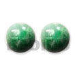 Green Resin Button Earrings Resin Earrings