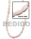 Troca Oval Shell Beads