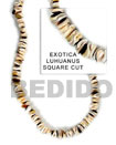 Exotica Luhuanus Square Cut Shell Beads