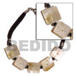 Sq. Cut Hammershell On Shell Bracelet