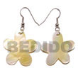 Dangling 30mm MOP Flower Shell Earrings