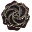 Rose Carving Black Pin Shell Pendants