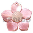 45mm Pink Hammershell Flower Shell Pendants