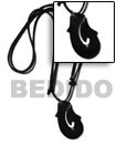 40mm Black Carabao Horn Surfer Necklace