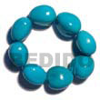 Bfj5180br - Elastic 8 Wooden Imitation Kukui Nuts