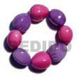 Elastic 8 Pcs. Wooden Wooden Imitation Kukui Nuts