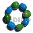 Bfj5186br - Elastic 8 Wooden Imitation Kukui Nuts