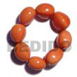 Elastic 8 Pcs. Wooden Wooden Imitation Kukui Nuts