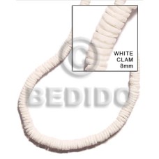 7-8 mm white clam heishe