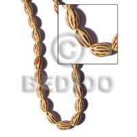 25mm natural wood oval