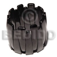 Black horn elastic bangle
