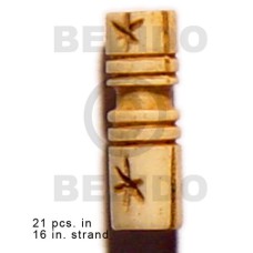 Natural antique bone tube groove