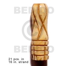 Natural antique bone tube groove