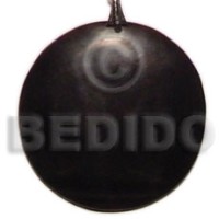 Round black horn 40mm