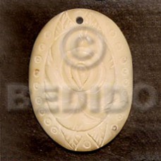 Oval melo carving 40mm