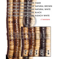 7-8mm coco heishe bleached white