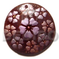 Round 50mm coco natural brown