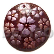 Round 50mm coco natural brown