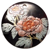 Round 40mm black tab