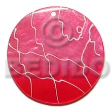 35mm round graduated pink capiz