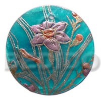 Round 35mm blue green