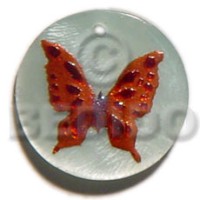 Round white 30mm hammershell in