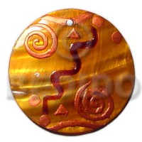 55mm handppainted embossed