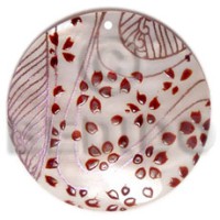 Round 40mm hammershell handpainted