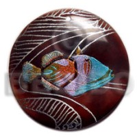 Round 40mm blacktab handpainted