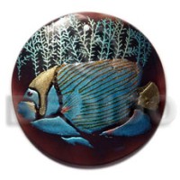 Round 40mm blacktab handpainted