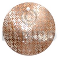 Round 40mm hammershell handpainted