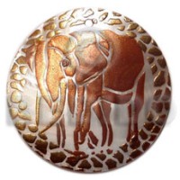 Round 40mm hammershell handpainted