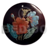 Round 40mm blacktab handpainted