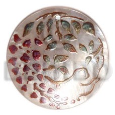 Round 40mm hammershell handpainted