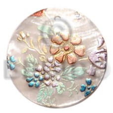 Round 40mm hammershell handpainted
