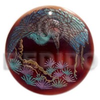 Round 40mm blacktab handpainted