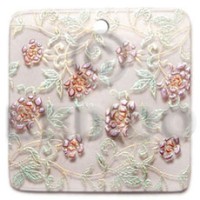 40mm square clear white resin