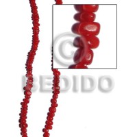 Horn nuggets in red 9mmx6mm