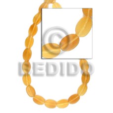 Flat oval golden horn 3x12x15mm